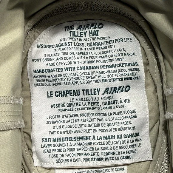 Tilley The Airflow Hat – Size 7  (S)– Lightweight Mesh –‎ Outdoor Travel Sun Hat - Picture 7 of 11